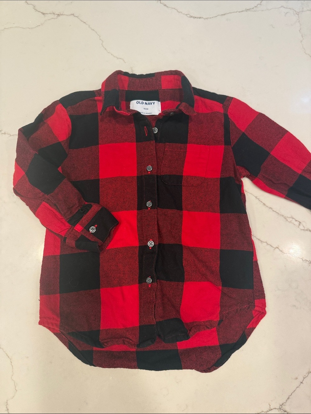 Old Navy Red & Black Buffalo Plaid Button-Down Shirt
